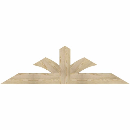 Ekena Millwork Richland Rough Sawn Timber Gable Bracket, Douglas Fir, 72"W x 21"H x 2"D x 6"F, 7/12 Pitch GBW072X21X0206RIC00RDF